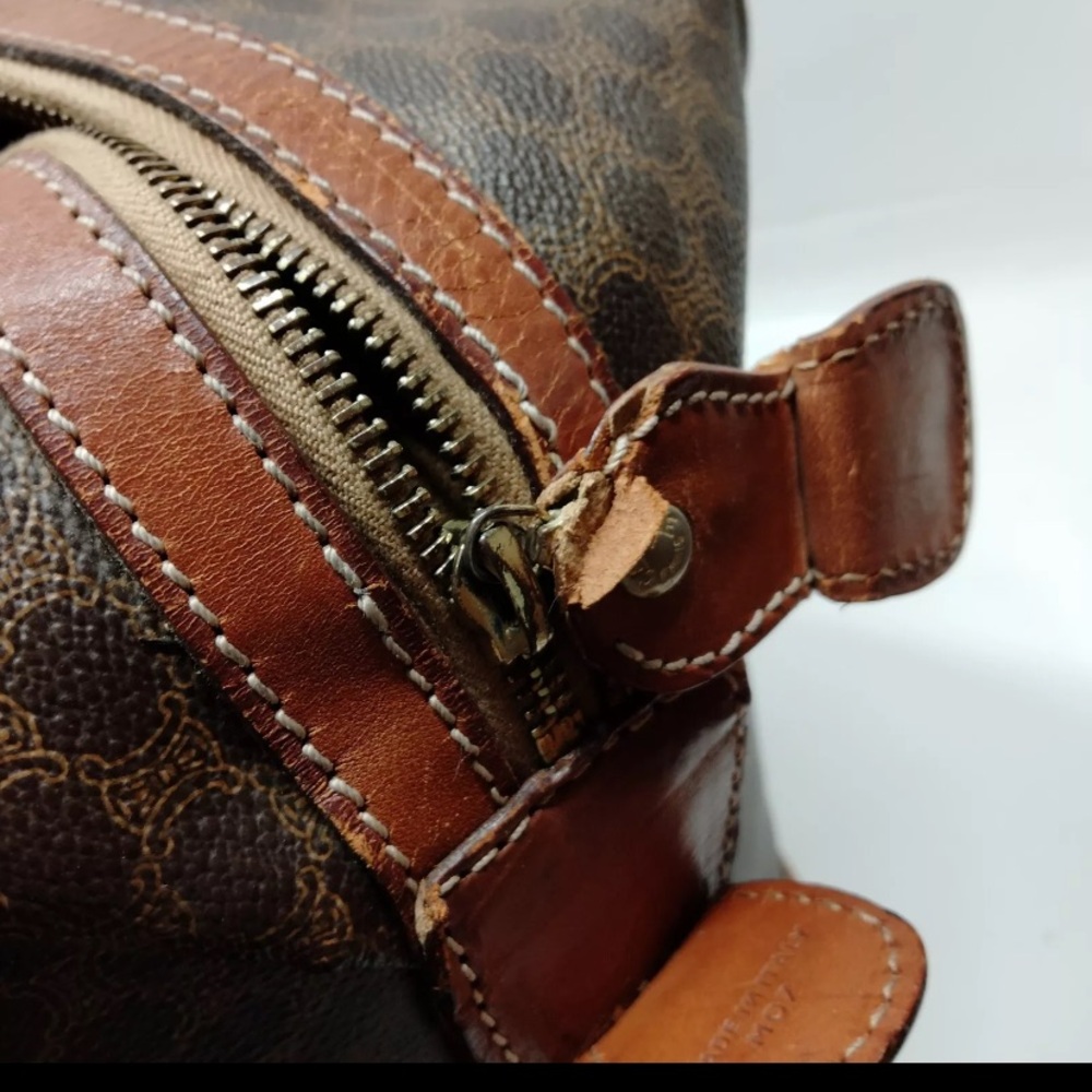 Celine Vintage KeepAll 45 Sport Duffel Weekender Triomphe Macadam Canvas - Picture 5 of 9